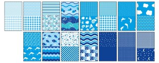 Blok z motywami BLUE, 80g/m2, A4, 15 ark, 30 motyw, Happy Color