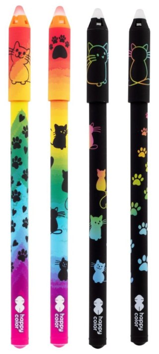 Długopis wymazywalny Miaow!, 0.5 mm, niebieski, Happy Color