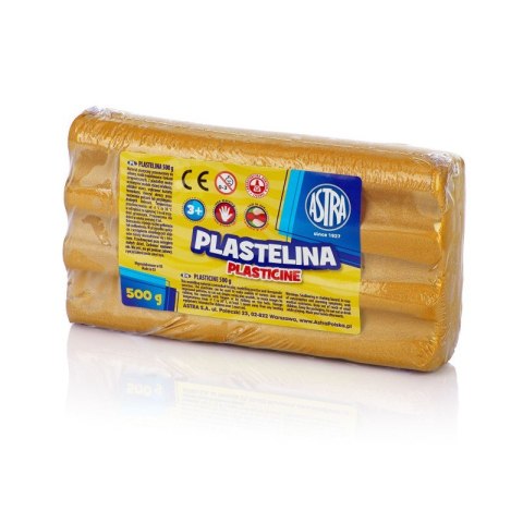 Plastelina metaliczna Astra 500g złota Plastelina metaliczna Astra 500g złota