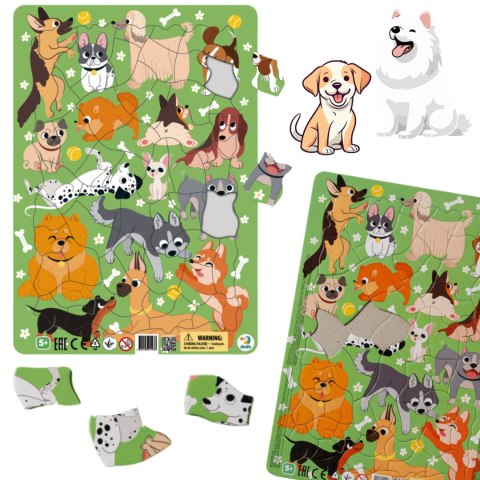 Puzzle ramkowe Psy 300219