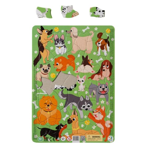 Puzzle ramkowe Psy 300219
