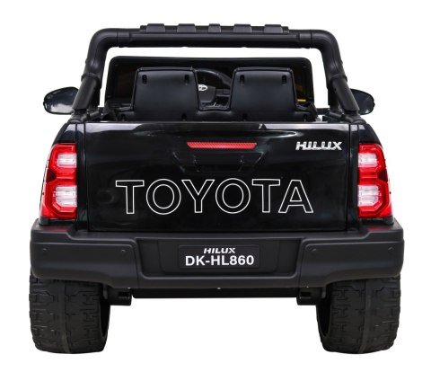 Toyota Hilux na akumulator dla dzieci Czarny + Napęd 4x4 + Pilot + 2 bagażniki + Radio MP3 + LED Toyota Hilux na akumulator dla dzieci Czarny + Napęd 4x4 + Pilot + 2 bagażniki + Radio MP3 + LED