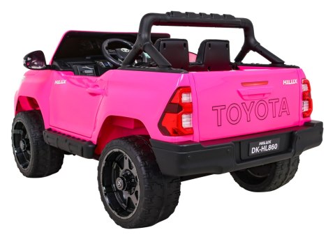Toyota Hilux na akumulator dla dzieci Różowy + Napęd 4x4 + Pilot + 2 bagażniki + Radio MP3 + LED Toyota Hilux na akumulator dla dzieci Różowy + Napęd 4x4 + Pilot + 2 bagażniki + Radio MP3 + LED