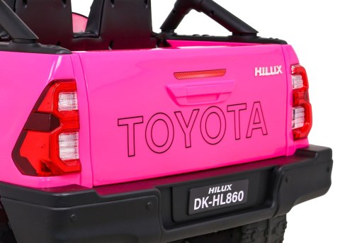 Toyota Hilux na akumulator dla dzieci Różowy + Napęd 4x4 + Pilot + 2 bagażniki + Radio MP3 + LED Toyota Hilux na akumulator dla dzieci Różowy + Napęd 4x4 + Pilot + 2 bagażniki + Radio MP3 + LED