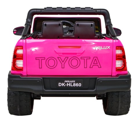 Toyota Hilux na akumulator dla dzieci Różowy + Napęd 4x4 + Pilot + 2 bagażniki + Radio MP3 + LED Toyota Hilux na akumulator dla dzieci Różowy + Napęd 4x4 + Pilot + 2 bagażniki + Radio MP3 + LED