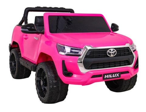 Toyota Hilux na akumulator dla dzieci Różowy + Napęd 4x4 + Pilot + 2 bagażniki + Radio MP3 + LED Toyota Hilux na akumulator dla dzieci Różowy + Napęd 4x4 + Pilot + 2 bagażniki + Radio MP3 + LED