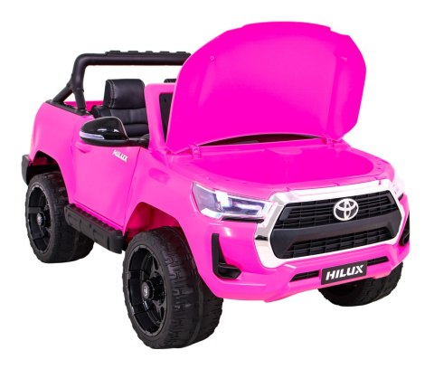 Toyota Hilux na akumulator dla dzieci Różowy + Napęd 4x4 + Pilot + 2 bagażniki + Radio MP3 + LED Toyota Hilux na akumulator dla dzieci Różowy + Napęd 4x4 + Pilot + 2 bagażniki + Radio MP3 + LED