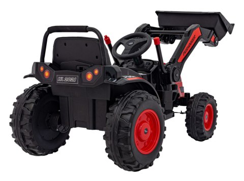 Traktor Na Akumulator Koparka Czerwona Ruchoma Łyżka Pilot Radio FM LED