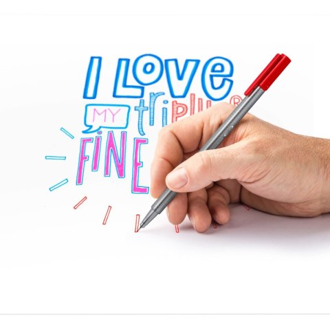 Cienkopis Triplus, 0,3 mm, różowy neonowy, Staedtler