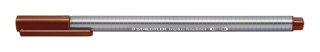 Cienkopis triplus, trójkątny, 0.3 mm, ciemnobrązowy, Staedtler