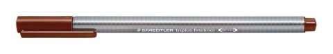Cienkopis triplus, trójkątny, 0.3 mm, ciemnobrązowy, Staedtler