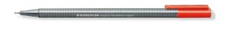 Cienkopis triplus, trójkątny, 0.3 mm, czerwony neon, Staedtler