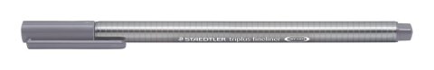 Cienkopis triplus, trójkątny, 0.3 mm, gołębi szary, Staedtler