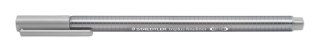 Cienkopis triplus, trójkątny, 0.3 mm, jasnoszary, Staedtler