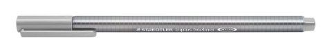 Cienkopis triplus, trójkątny, 0.3 mm, jasnoszary, Staedtler