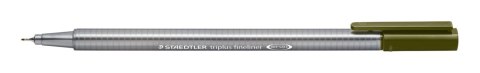 Cienkopis triplus, trójkątny, 0.3 mm, oliwkowy, Staedtler