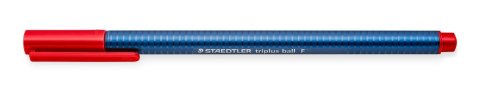 Długopis triplus ball, F, czerwony, Staedtler Długopis triplus ball, F, czerwony, Staedtler