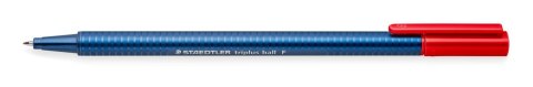 Długopis triplus ball, F, czerwony, Staedtler Długopis triplus ball, F, czerwony, Staedtler