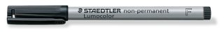 Foliopis Lumocolor, F, zmywalny, czarny, Staedtler