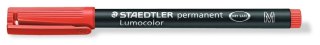 Foliopis Lumocolor, M, wodoodporny, czerwony, Staedtler