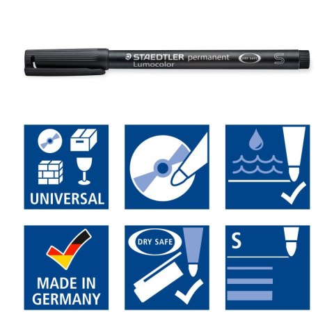Foliopis Lumocolor, S, wodoodporny, czerwony, Staedtler Foliopis Lumocolor, S, wodoodporny, czerwony, Staedtler