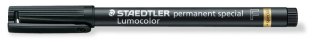 Foliopis Lumocolor special, F, wodoodporny, czarny, Staedtler