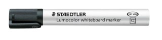 Marker Lumocolor do białych tablic whiteboard, ścięty, czarny, Staedtler