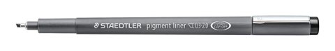 Pisak z atramentem pigmentowym, 2.0 mm (ścięta końcówka), czarny, Staedtler