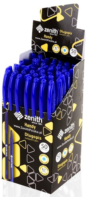 Długopis ze skuwką 0,7 mm ZENITH HANDY niebieski - 1 szt Długopis ze skuwką 0,7 mm ZENITH HANDY niebieski - 1 szt