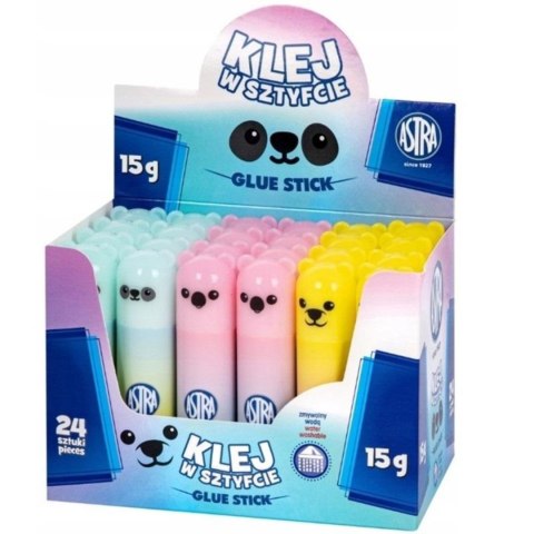 Klej w sztyfcie zwierzątka PVA ASTRA Mix Pixel/Pastel 15 g - 1 szt Klej w sztyfcie zwierzątka PVA ASTRA Mix Pixel/Pastel 15 g - 1 szt