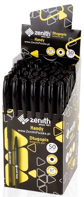 Długopis ze skuwką 0,7 mm ZENITH HANDY czarny - 1 szt