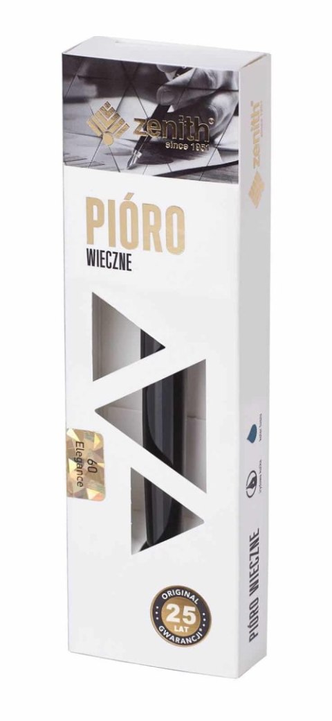Pióro wieczne stalowe ZENITH 60 CLASSIC BLACK w etui - 1 szt. Pióro wieczne stalowe ZENITH 60 CLASSIC BLACK w etui - 1 szt.