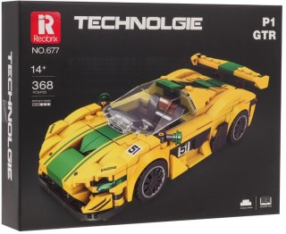 Zestaw Klocków Technicznych auto sportowe Żółte 368el.
