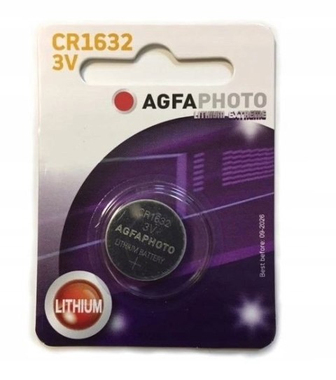 1x BATERIA GUZIKOWA AGFAPHOTO CR1632 3V LITOWA 1x BATERIA GUZIKOWA AGFAPHOTO CR1632 3V LITOWA