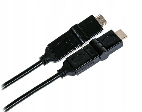 KABEL HDMI REGULOWANE WTYKI KĄTOWE 360 1,5M v1,4 KABEL HDMI REGULOWANE WTYKI KĄTOWE 360 1,5M v1,4
