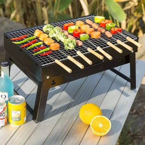 GRILL TURYSTYCZNY WĘGLOWY PRZENOŚNY WALIZKA RUSZT GRILL TURYSTYCZNY WĘGLOWY PRZENOŚNY WALIZKA RUSZT