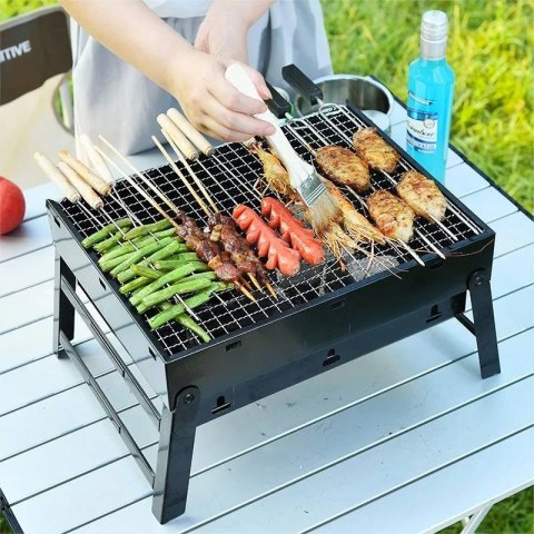 GRILL TURYSTYCZNY WĘGLOWY PRZENOŚNY WALIZKA RUSZT GRILL TURYSTYCZNY WĘGLOWY PRZENOŚNY WALIZKA RUSZT