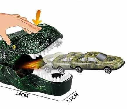 WYRZUTNIA PISTOLER PASZCZA DINOZAUR + AUTO 2W1 WYRZUTNIA PISTOLER PASZCZA DINOZAUR + AUTO 2W1