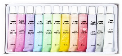 FARBY AKRYLOWE PASTELOWE W TUBACH 12KOL 12ML ZESTA
