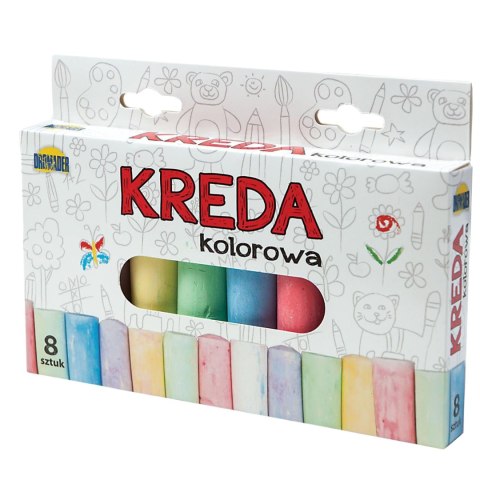 KREDA CHODNIKOWA GRUBA KOLOROWA SZKOLNA MALOWANIE KREDA CHODNIKOWA GRUBA KOLOROWA SZKOLNA MALOWANIE