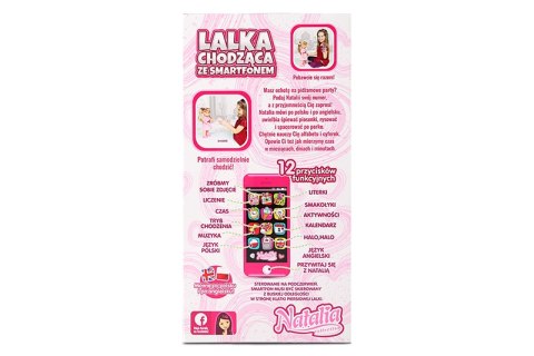 DUŻA LALKA NATALIA INTERAKTYWNA SMARTFON CHODZI