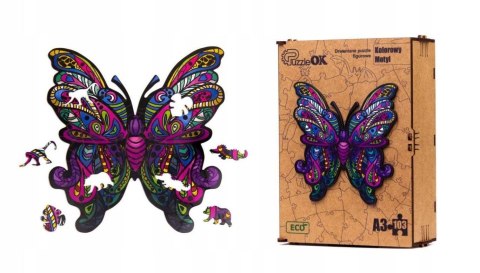 PUZZLE DREWNIANE UKŁADANKA MOTYL KOLOROWY WZORY PUZZLE DREWNIANE UKŁADANKA MOTYL KOLOROWY WZORY