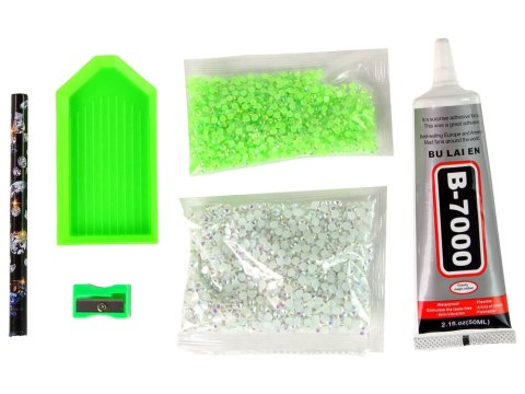 Zestaw Kreatywny Jednorożec DIY Diamenty Kryształki Zielony Zestaw Kreatywny Jednorożec DIY Diamenty Kryształki Zielony