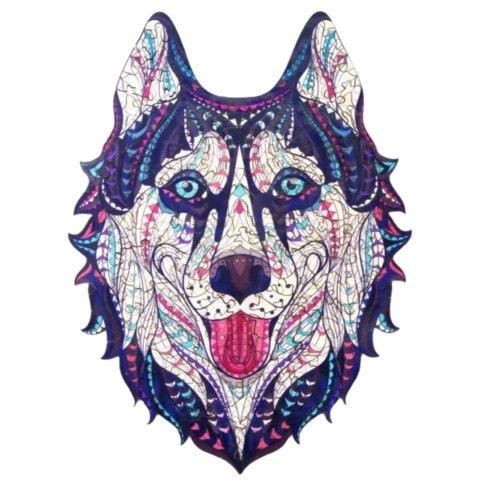 PUZZLE DREWNIANE UKŁADANKA HUSKY ŚNIEŹNY PIES PUZZLE DREWNIANE UKŁADANKA HUSKY ŚNIEŹNY PIES