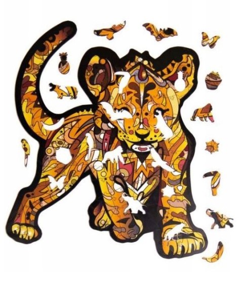 PUZZLE DREWNIANE UKŁADANKA LEW MAŁY TYGRYS SIMBA PUZZLE DREWNIANE UKŁADANKA LEW MAŁY TYGRYS SIMBA