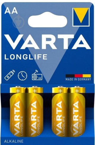 BATERIE ALKALICZNE VARTA LR6/4SZT. LONGLIFE 1,5 V