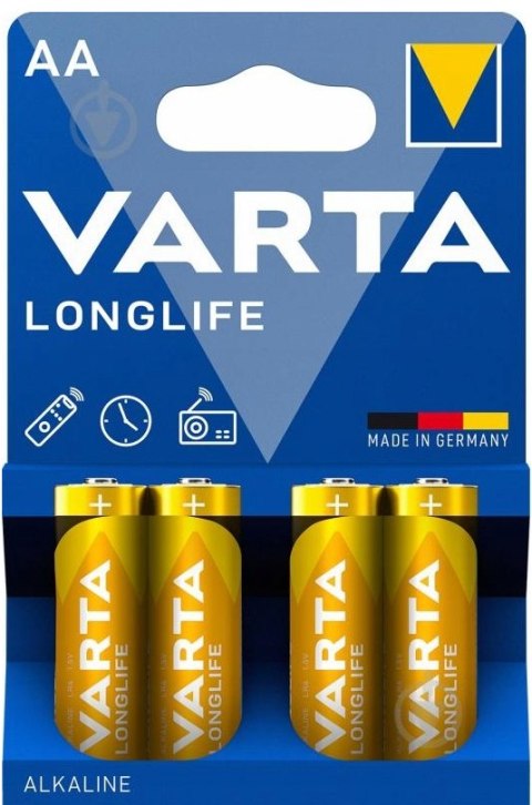 BATERIE ALKALICZNE VARTA LR6/4SZT. LONGLIFE 1,5 V BATERIE ALKALICZNE VARTA LR6/4SZT. LONGLIFE 1,5 V