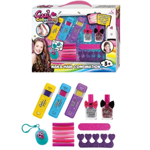 ZESTAW PIĘKNOŚCI LAKIERY DO PAZNOKCI KREDY DO WŁOSÓW PILNIK GUMKI MAKEUP ZESTAW PIĘKNOŚCI LAKIERY DO PAZNOKCI KREDY DO WŁOSÓW PILNIK GUMKI MAKEUP