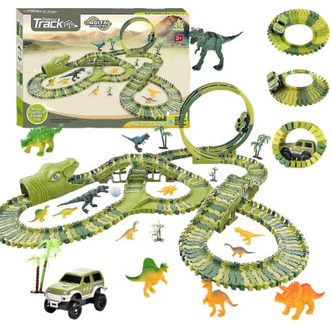 MEGA TOR WYŚCIGOWY XXXL DINOZAUR DINO PARK FIGURKI TREX AUTKO PĘTLA + AKCES MEGA TOR WYŚCIGOWY XXXL DINOZAUR DINO PARK FIGURKI TREX AUTKO PĘTLA + AKCES