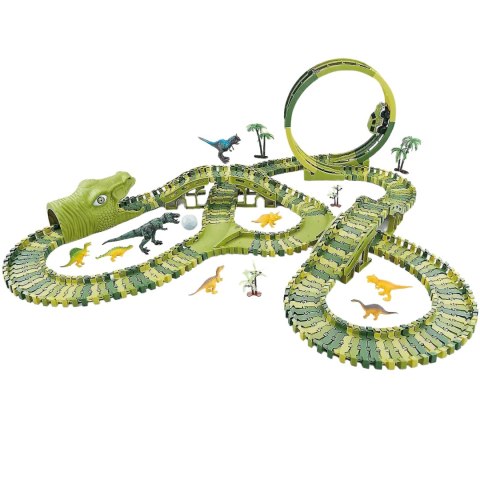 MEGA TOR WYŚCIGOWY XXXL DINOZAUR DINO PARK FIGURKI TREX AUTKO PĘTLA + AKCES MEGA TOR WYŚCIGOWY XXXL DINOZAUR DINO PARK FIGURKI TREX AUTKO PĘTLA + AKCES